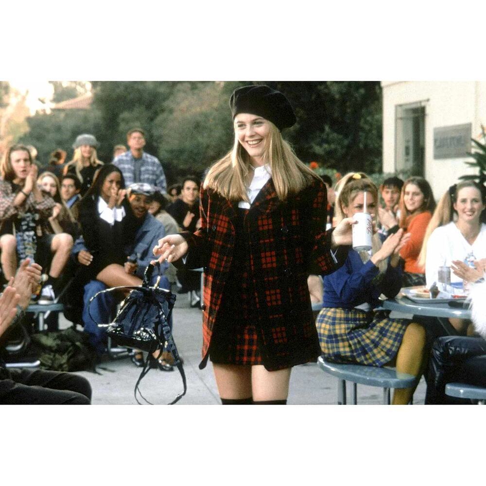 ASO CLUELESS 90s Rampage Tartan Plaid Preppy Grunge Cute Goth Heritage Blazer LG - Picture 3 of 13